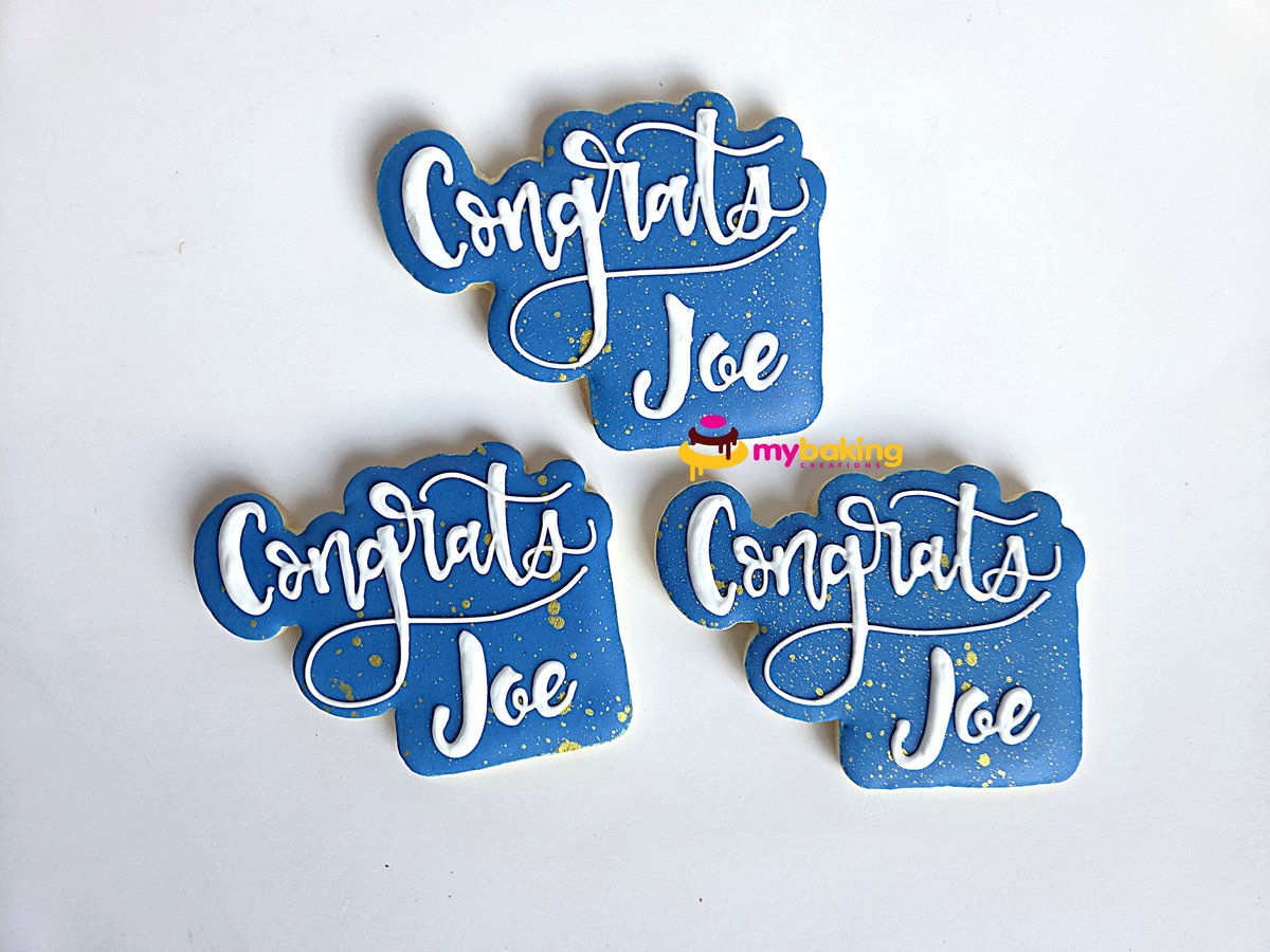 Congratulations themed cookies